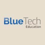 תיאור תגית ALT: לוגו של BlueTech Education עם שם החברה, הממוקם על רקע בהיר, מייצג הכשרות AI וחדשנות.